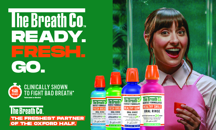 The Breath Co — Ready. Fresh. Go. The freshest partner of the Oxford Half, available at Boots