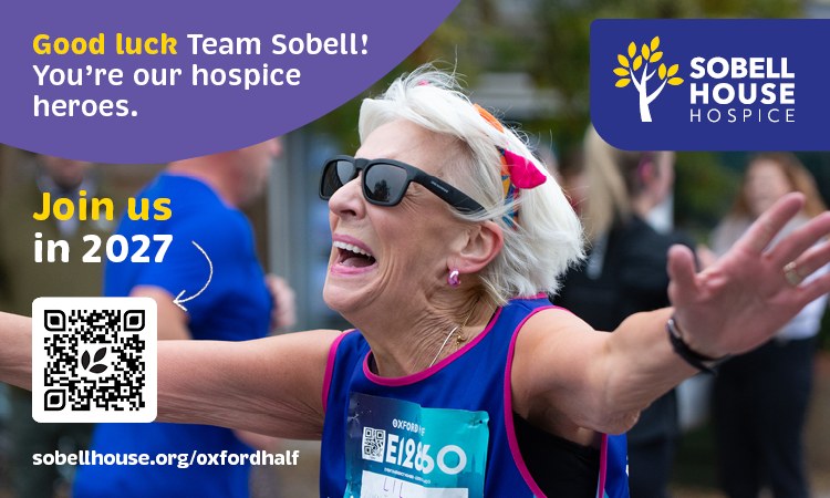 Sobell House Hospice — good luck Team Sobell, you're our hospice heroes, join us in 2027